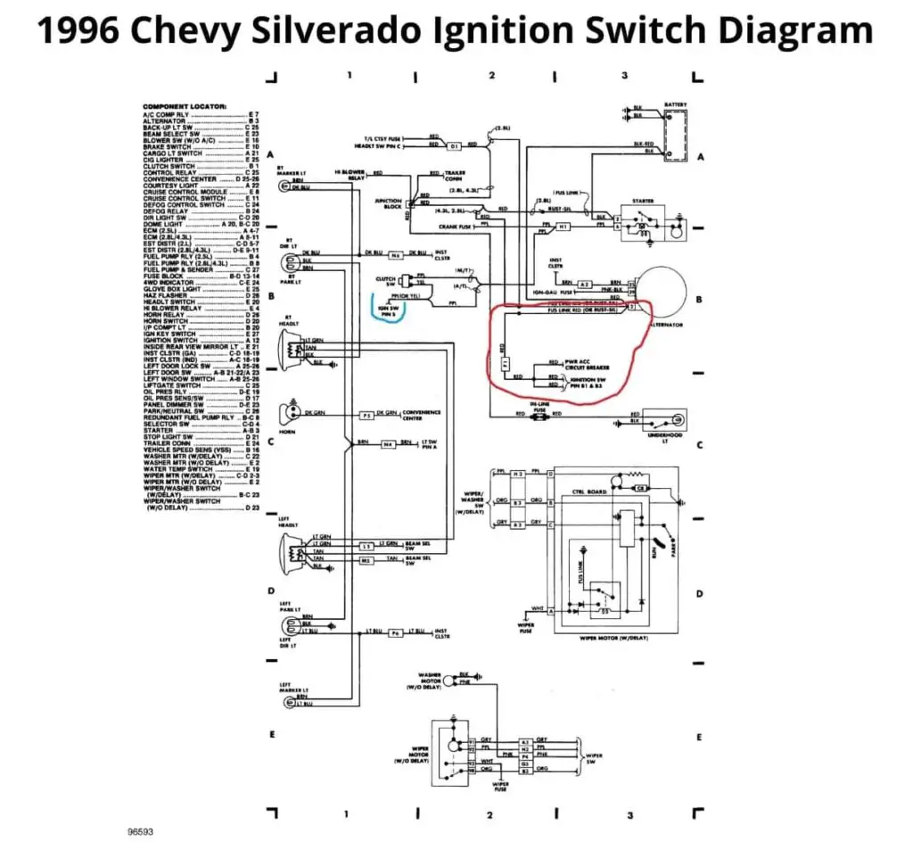 1996 Chevy Silverado Ignition Switch Diagram